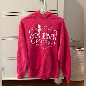 Hot pink New Jersey Hoodie, size M